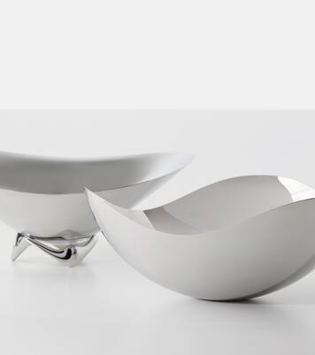 Bloom Large stainless steel bowl by by Helle Damkjær | Georg Jensen