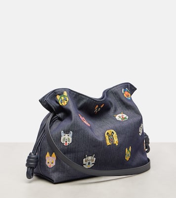 x Louis Wain Flamenco Cats Medium canvas clutch | Loewe