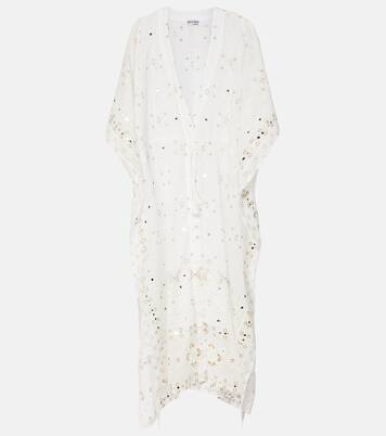 Embroidered cotton kaftan | Juliet Dunn