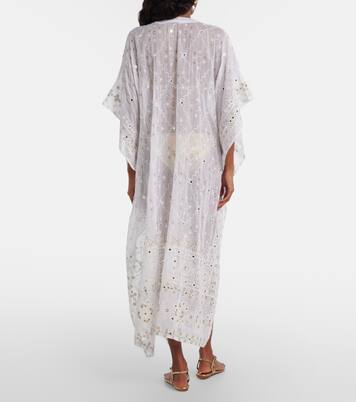 Embroidered cotton kaftan | Juliet Dunn