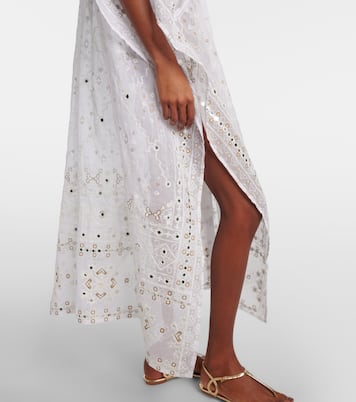 Embroidered cotton kaftan | Juliet Dunn