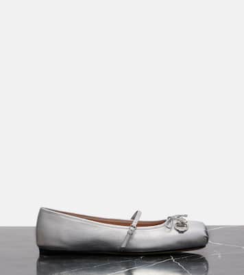 Gucci Horsebit metallic leather ballet flats | Gucci