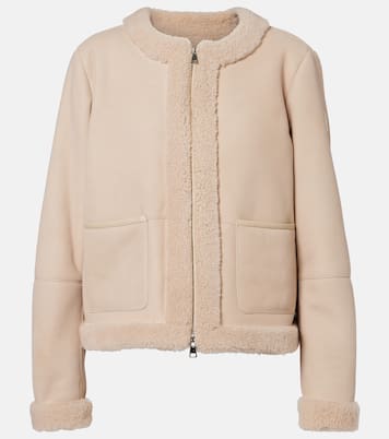 Daunenjacke aus Veloursleder mit Shearling | Moncler