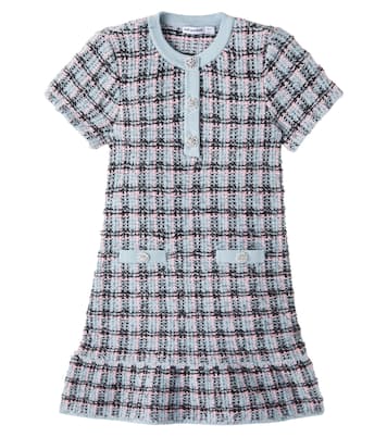 Checked cotton-blend tweed dress | Self-Portrait Kids