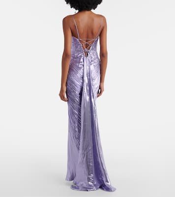 Sara silk-blend bustier gown | Maria Lucia Hohan
