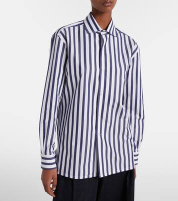 Camisa de popelín de algodón a rayas | Ralph Lauren Collection