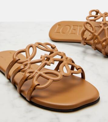 Petal Anagram leather slides | Loewe