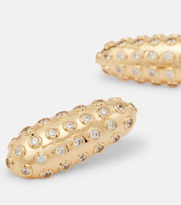 Crystal-embellished earrings | Self-Portrait