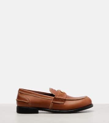 Leather penny loafers | Miu Miu