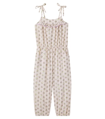 Sunny floral cotton overalls | Cozmo