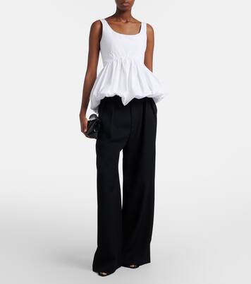 Peplum cotton poplin top | Róhe