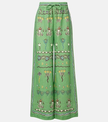 Sun Dancer linen wide-leg pants  | Alémais