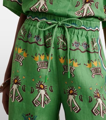 Sun Dancer linen wide-leg pants  | Alémais