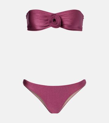 Bikini con aplique floral  | Adriana Degreas