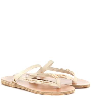 Mirsini embellished leather sandals | Ancient Greek Sandals