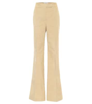 Pantalon évasé Leda à taille haute en coton | Gabriela Hearst