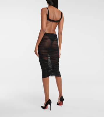 Cutout stretch-jersey midi dress | Mugler