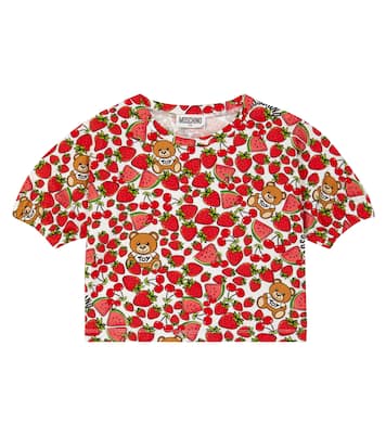 Cropped-Top aus einem Baumwollgemisch | Moschino Kids