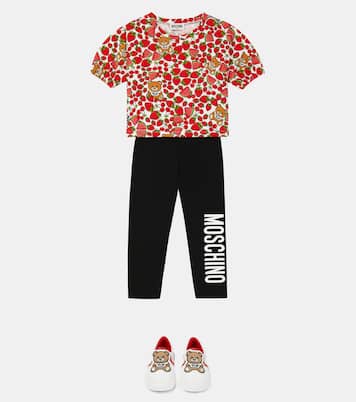 Cropped-Top aus einem Baumwollgemisch | Moschino Kids