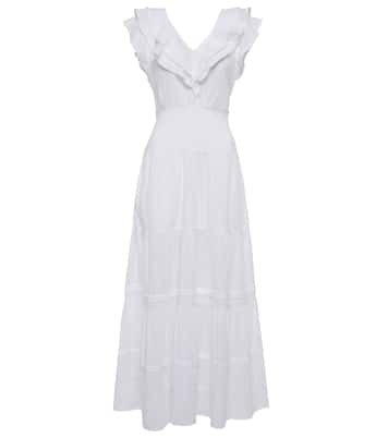 Vestido midi Della de algodón | Poupette St Barth
