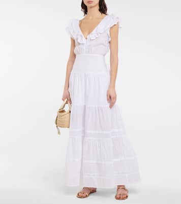 Vestido midi Della de algodón | Poupette St Barth