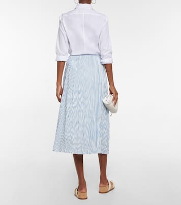 Falda midi a rayas | Vince