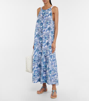 Printed cotton and silk maxi dress | Heidi Klein