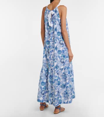 Printed cotton and silk maxi dress | Heidi Klein