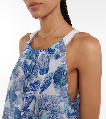 Printed cotton and silk maxi dress | Heidi Klein