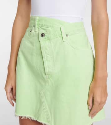 Criss-Cross high-rise denim miniskirt | Agolde