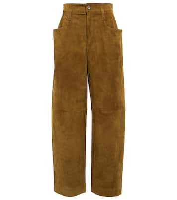 Cassidy high-rise wide-leg suede pants | Stouls