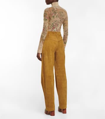Cassidy high-rise wide-leg suede pants | Stouls