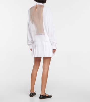 Blusa in sablé con lavallière | Miu Miu