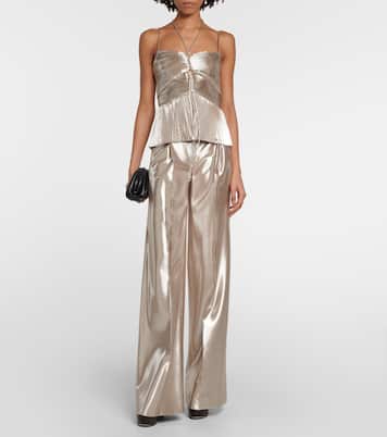 Justin halterneck lamé top | Altuzarra