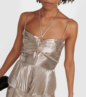 Justin halterneck lamé top | Altuzarra