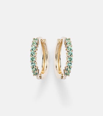 Boucles d’oreilles en or jaune 14 ct et émeraudes | Mateo
