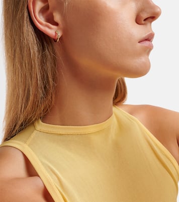 Boucles d’oreilles en or jaune 14 ct et émeraudes | Mateo