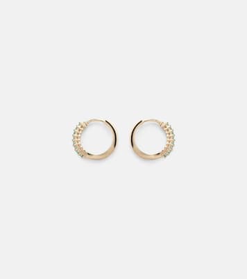 Boucles d’oreilles en or jaune 14 ct et émeraudes | Mateo