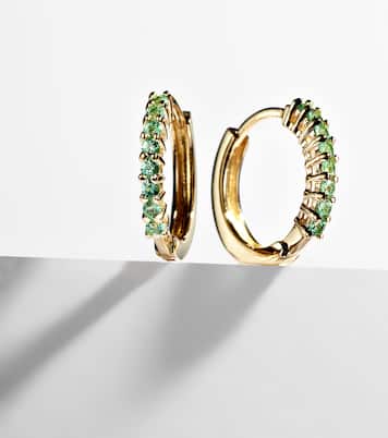 Boucles d’oreilles en or jaune 14 ct et émeraudes | Mateo