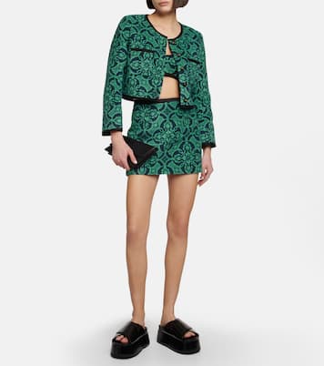 Jacquard cropped cotton jacket | Marine Serre