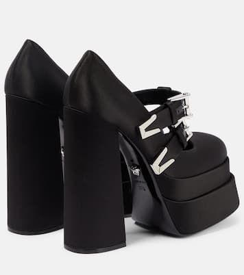 Medusa Aevitas satin platform pumps | Versace