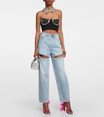X Sergio Rossi Amazon feather-trimmed sandals | Area