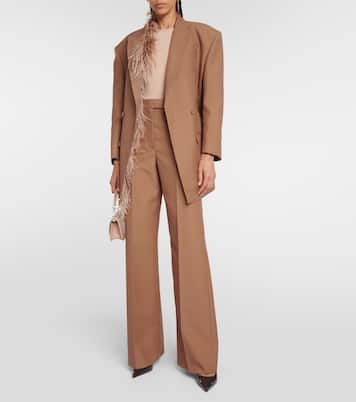 Pantaloni a gamba larga e vita alta | Valentino
