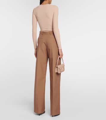 Pantaloni a gamba larga e vita alta | Valentino