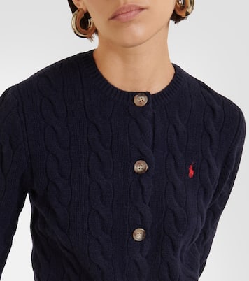 Cable-knit wool and cashmere cardigan | Polo Ralph Lauren
