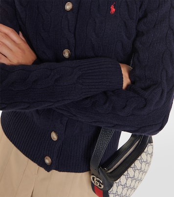 Cable-knit wool and cashmere cardigan | Polo Ralph Lauren