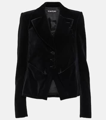 Blazer de botonadura simple en satén | Tom Ford