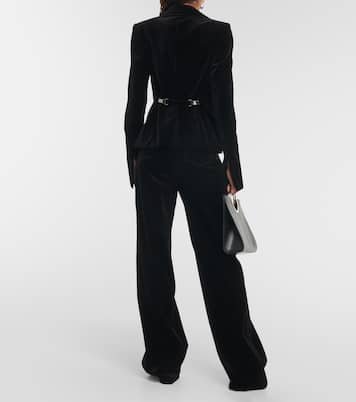 Blazer de botonadura simple en satén | Tom Ford