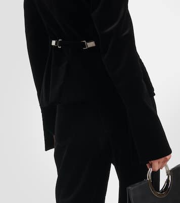 Blazer de botonadura simple en satén | Tom Ford