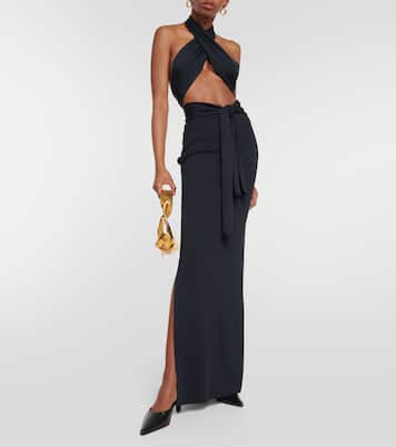 Acis halterneck knit maxi dress | Aya Muse